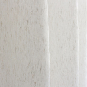 Voilage en polylin à œillets - Blanc