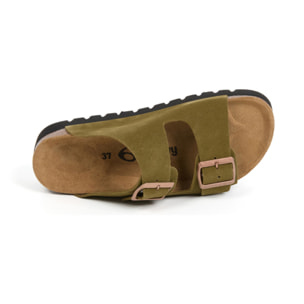 Sandalia Plataforma Kaki Mujer BILLOWY CAQUI
