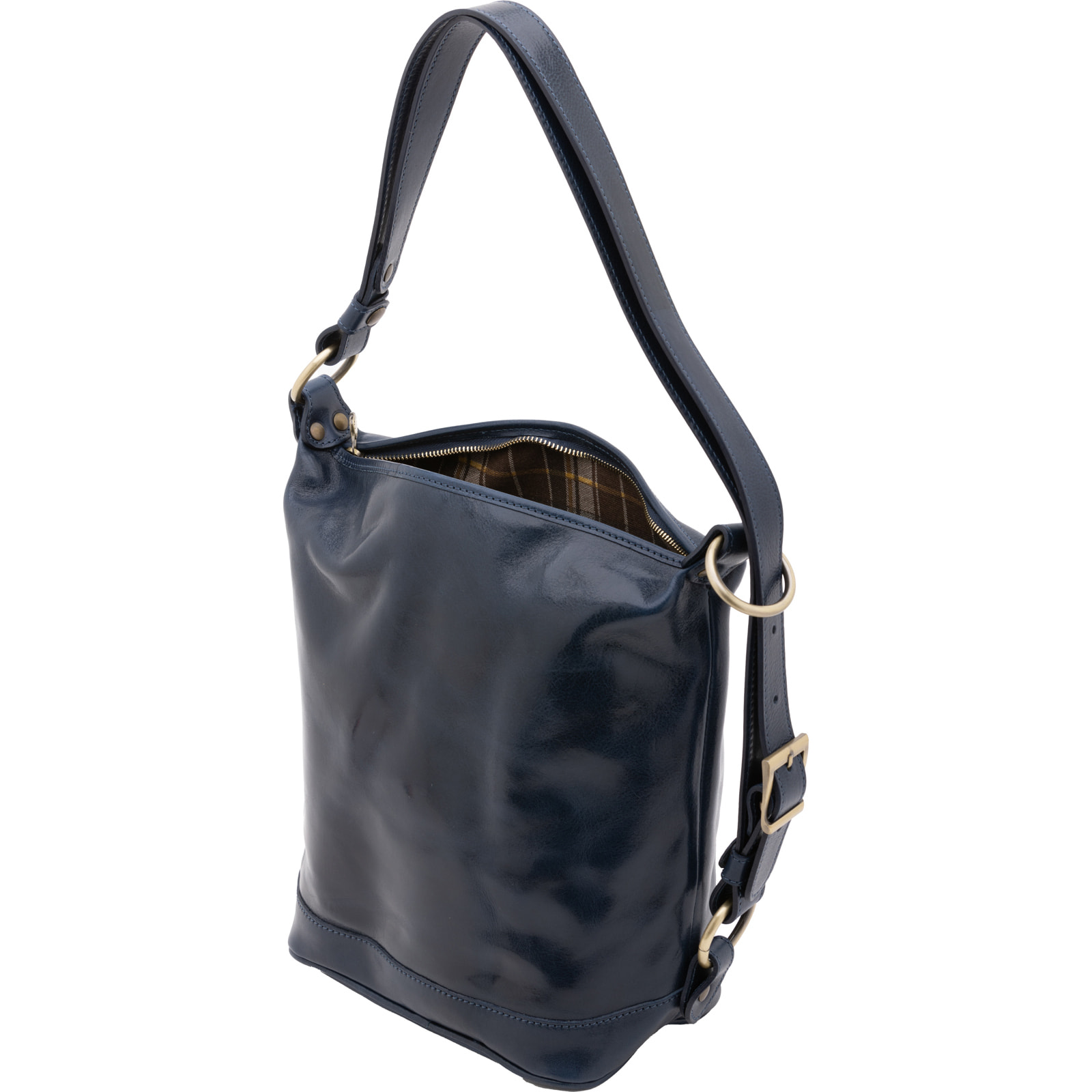 Borsa a secchiello  da donna In Vera pelle Made in Italy 34x33x15 cm