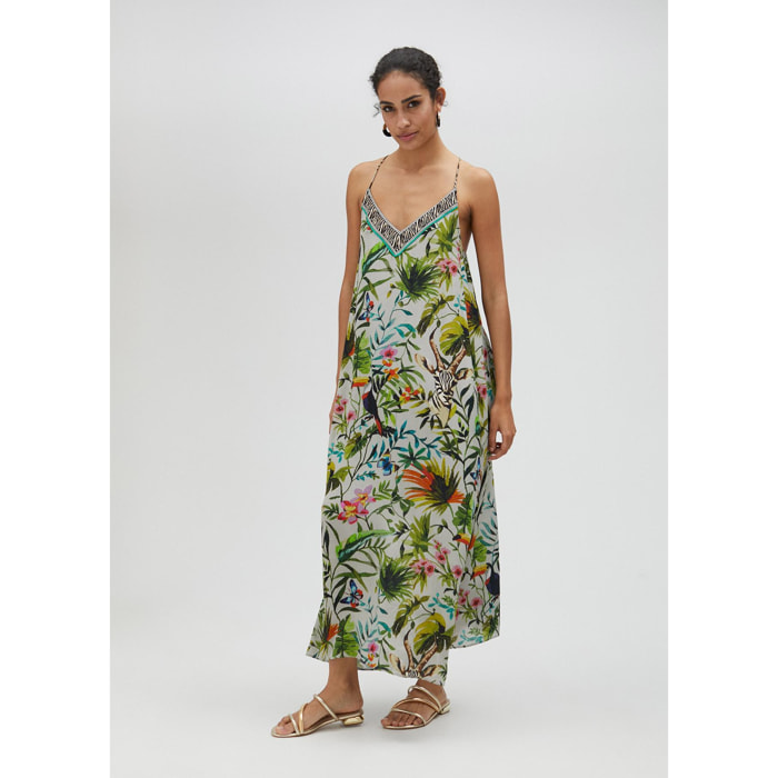 Vestito lungo con stampa