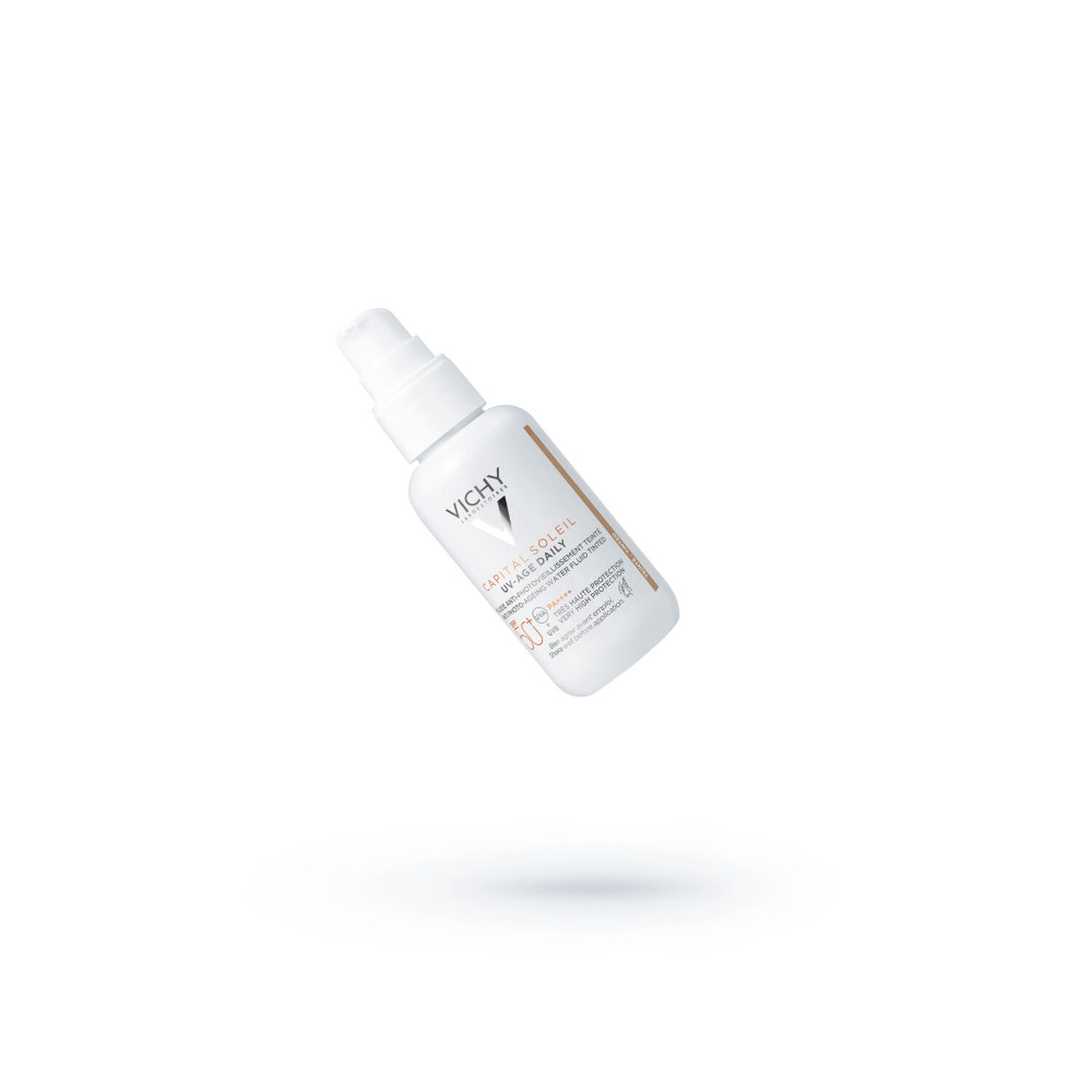 Capital Soleil UV Age Daily Teinté SPF 50+ - Fluide Solaire Anti-Âge Teinté - Tous Types de Peaux - 40 ml