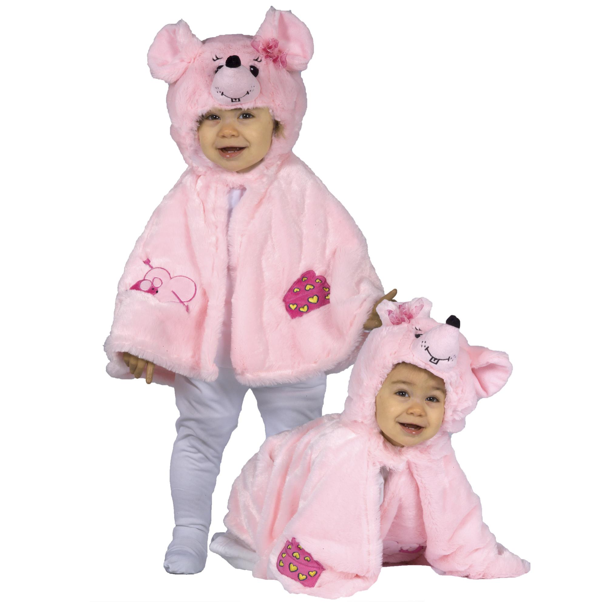 Costume Travestimento Topina Rosa Mantellino Bambina