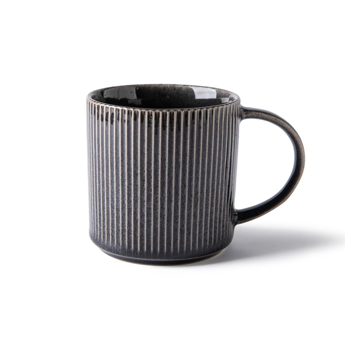 Lot de 2 mugs noir - "charbon"