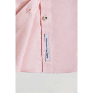 Camisa rosa oxford Slim fit con logo Rigby Go