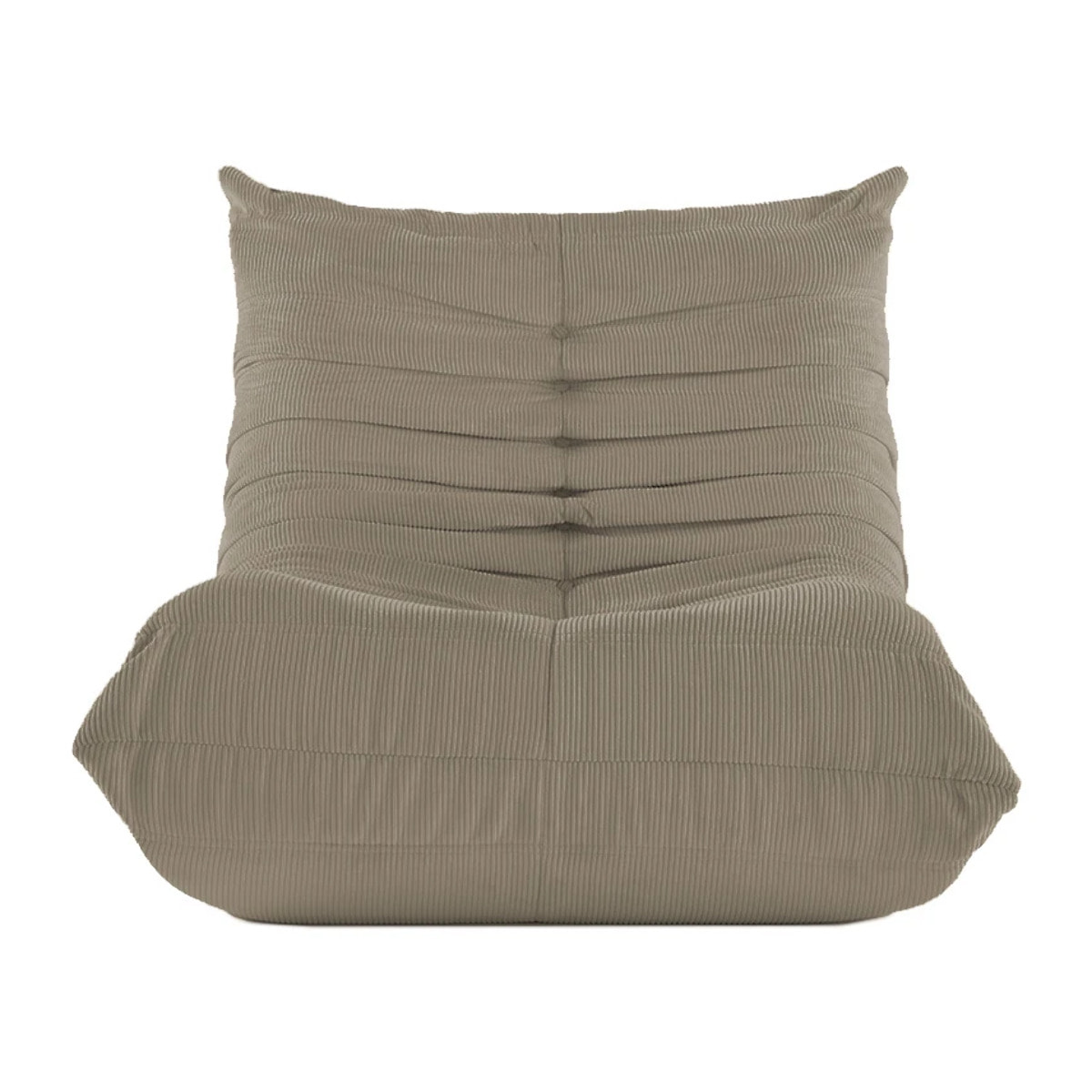 EMILE - Fauteuil en velours côtelé taupe