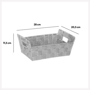 Panier de rangement bisauté Gris Lise