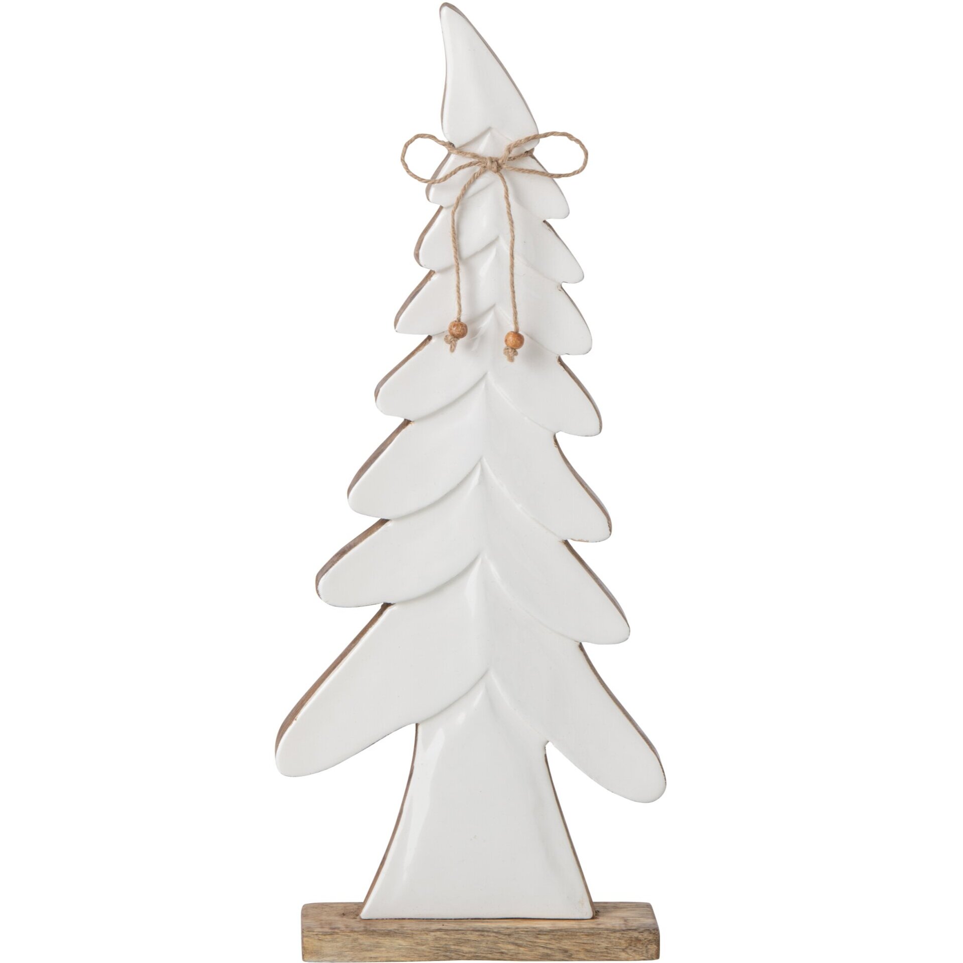 J-Line Pin nœud - bois de manguier - naturel/blanc - medium