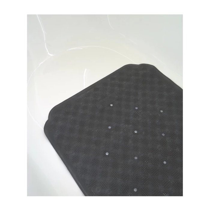 Tapis Fond de baignoire Caoutchouc RUBY 70x40cm Gris Foncé Spirella