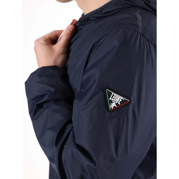 Giacca Impermeabile con cappuccio e zip Leone Basic