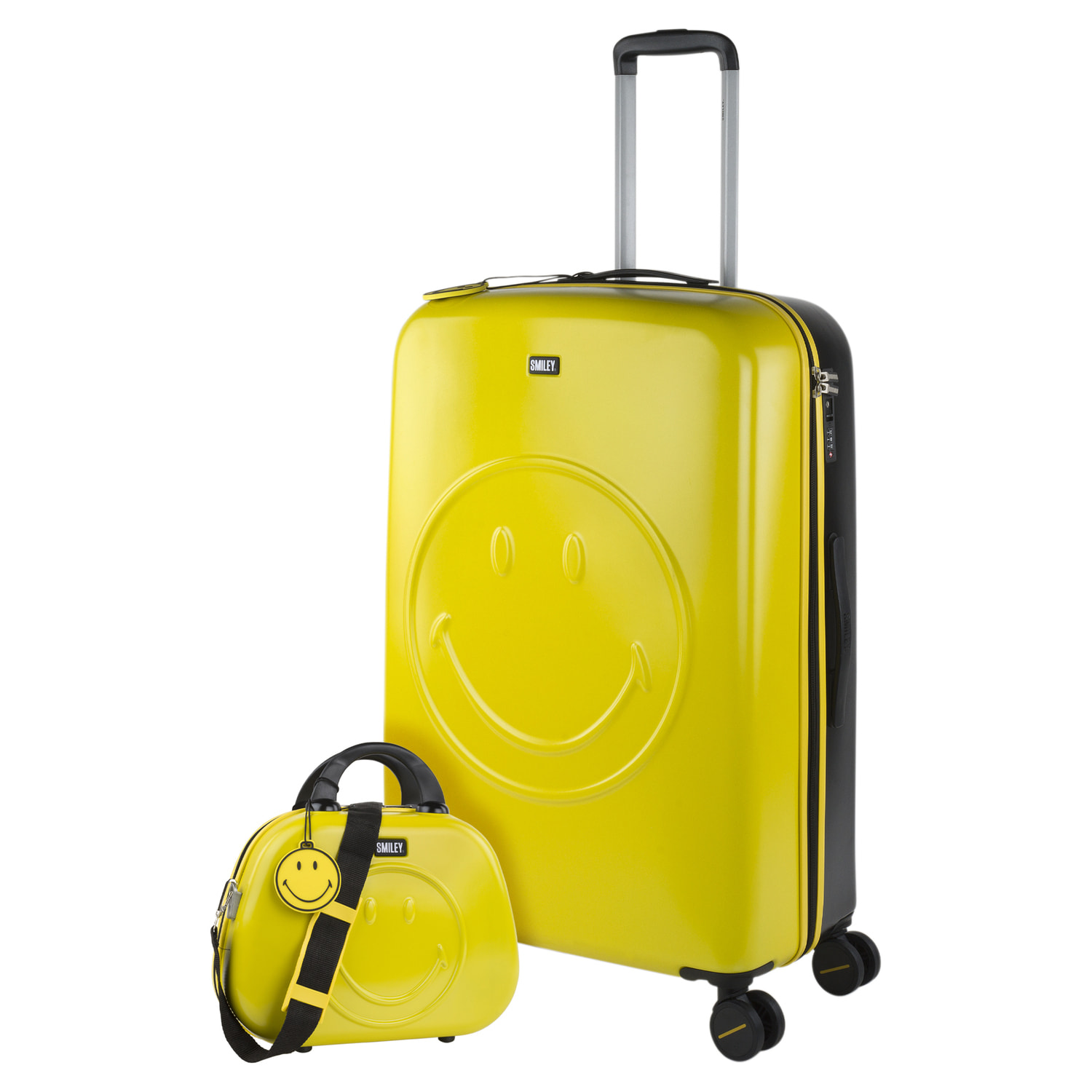 Juego De Maletas Pc Smiley Originals Smiley Originals Amarillo-Negro