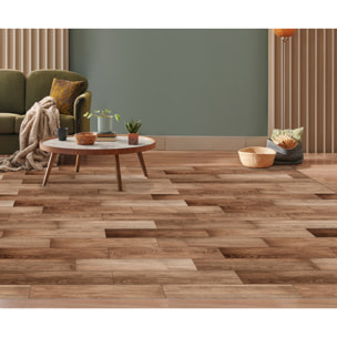 Alfombra de vinilo Madera 66x100 cm - PVC antideslizante, vinilica para cocina o salón, lavable, imitación madera