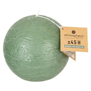 Bougie boule rustique vert eucalyptus 445g
