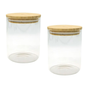 Fackelmann Lot de 2 boîtes en verre