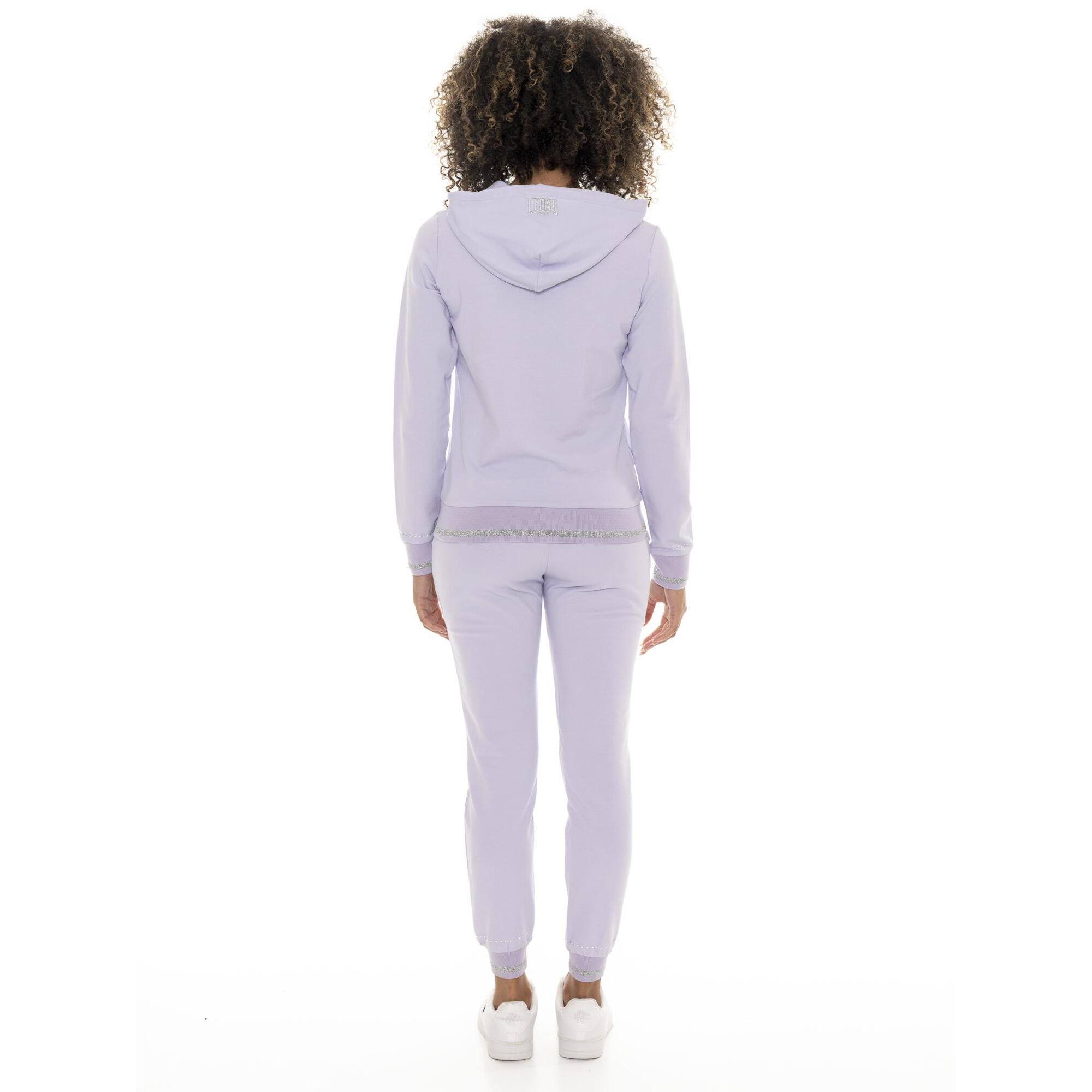 Chándal de mujer Leone Bright con capucha y joggers antisudor con cremallera
