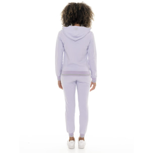 Chándal de mujer Leone Bright con capucha y joggers antisudor con cremallera