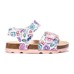 Sandalias De Niña Bio Con Estampado De Flores