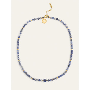 Collana Amulet Cianite Acciao Placcato Oro