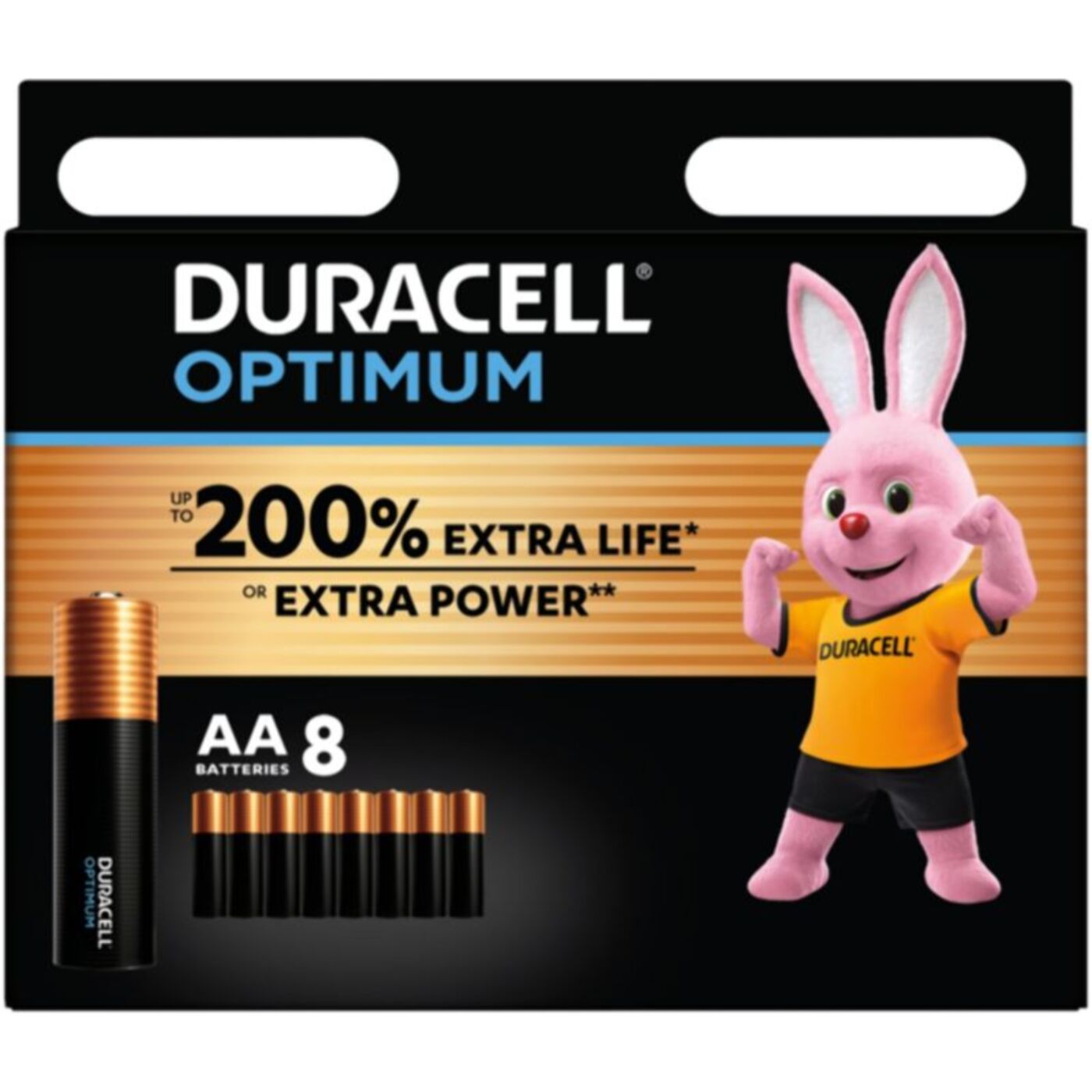 Pile DURACELL LR06 AA Lot 8 piles OPTIMUM