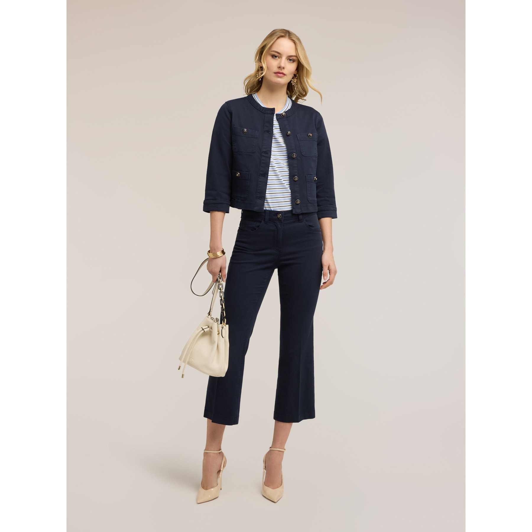 Motivi - Giacca in drill misto cotone - Blu