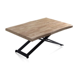 Mesa de centro elevable Lada Fit Roble Honey - Negro