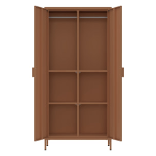 Armadio in metallo 2 ante 80x40x170h cm mattone - Pop