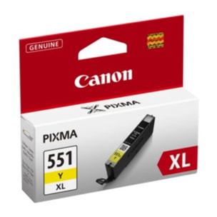 Cartouche d'encre CANON Originale CLI-551 XL Jaune (Yellow) Haute Capacité - 6448B001