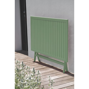 MARIUS - Table de jardin pliante en aluminium vert lagune