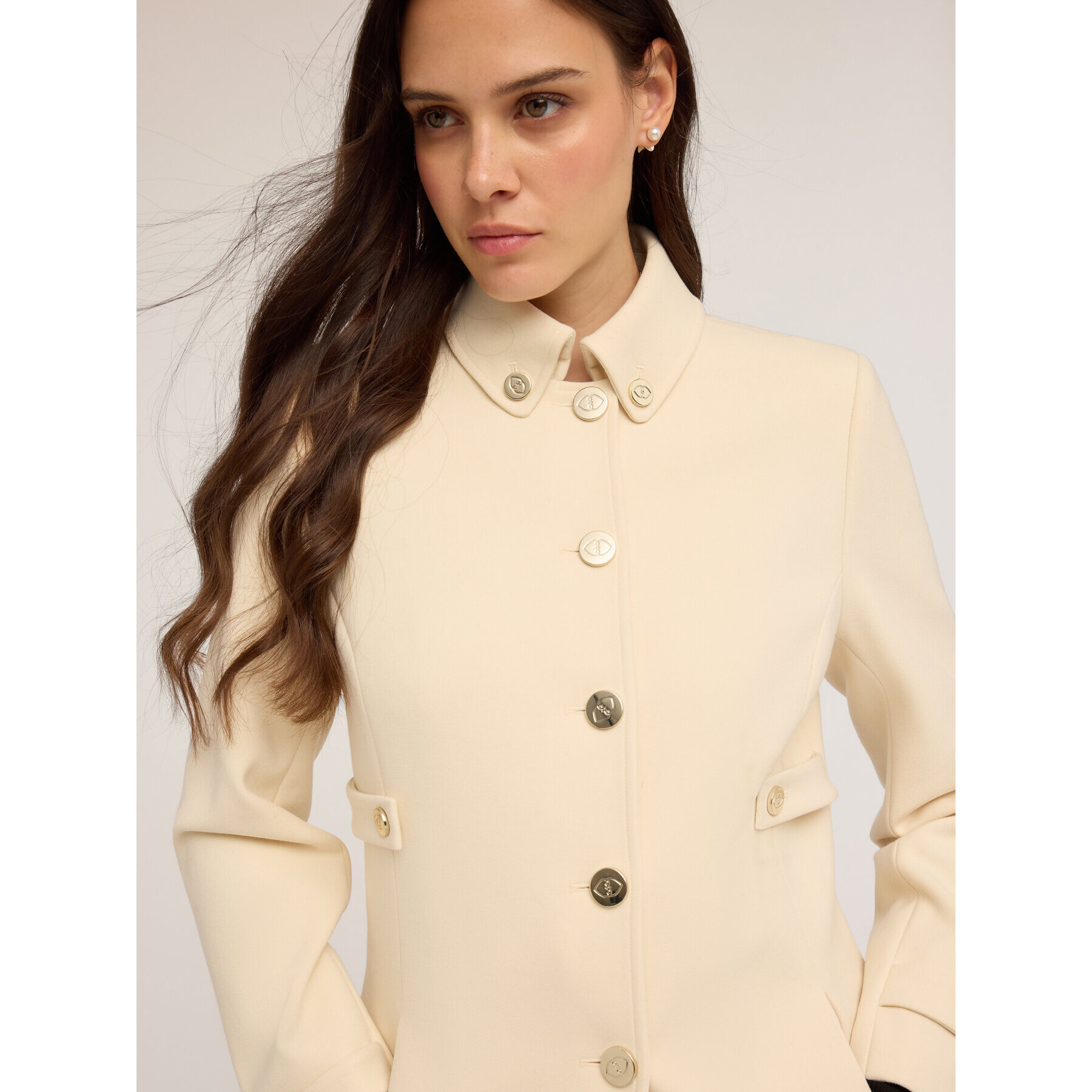 Motivi - Cappotto leggero monopetto - Beige