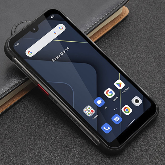 DAM Smartphone robusto  W555 4G, Android 12, 3 GB di RAM + 32 GB. Schermo HD da 5,7''. 13mpx. GPS.IP67. Funzione POC. 7,4x1,3x15 centimetri. Colore nero