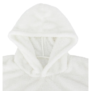 Plaid sweat capuche flanelle Teddy blanc taille unique