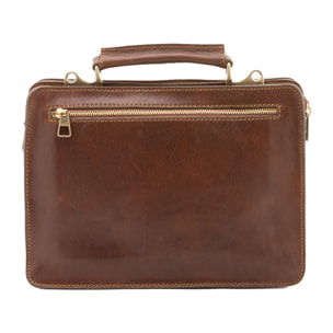 Borsa a mano  unisex In Vera pelle Made in Italy 32x23x10 cm