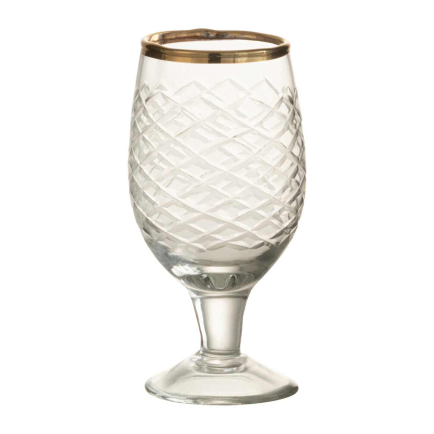 J-Line verre Bord - verre - transparent/or - 8 pcs