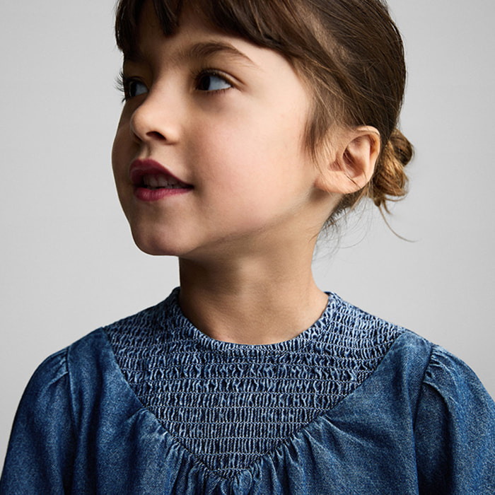 Vestido denim Gio - azul marino