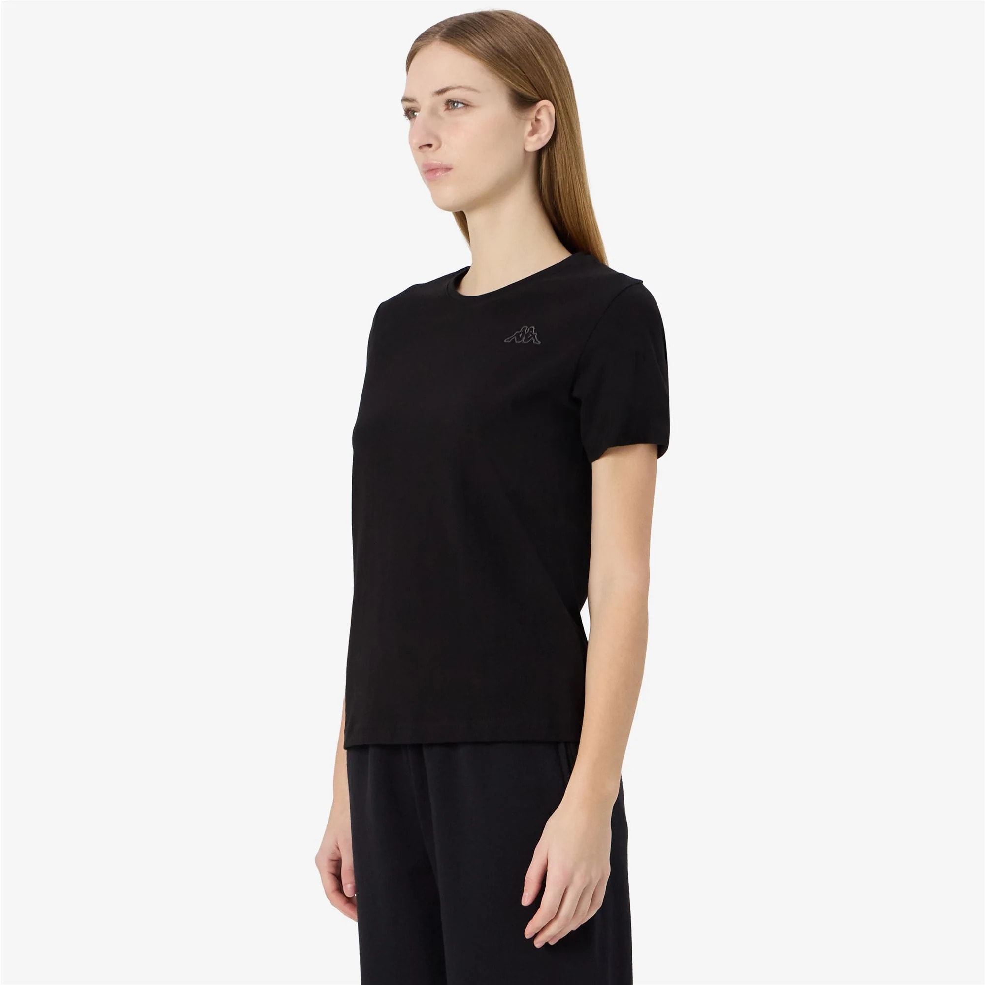 Kappa - T-Shirts & Top Donna Nero - Logo Sylvie