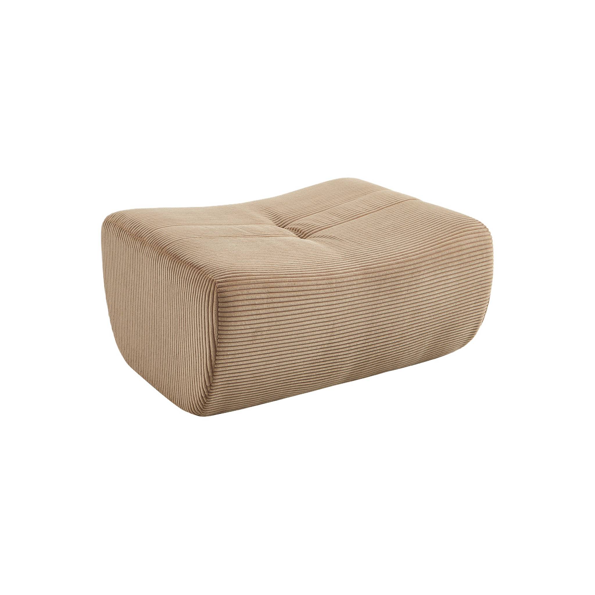 Chauffeuse velours côtelé 1 place avec repose pieds SOKOL