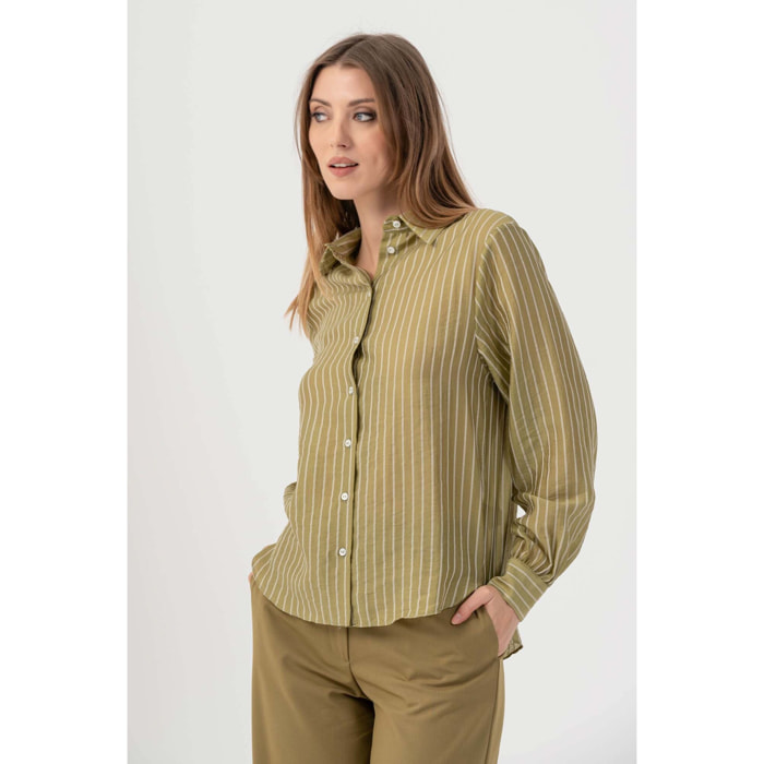 Kocca - Camicia con colletto classico Donna, Righe, Colletto di camicia