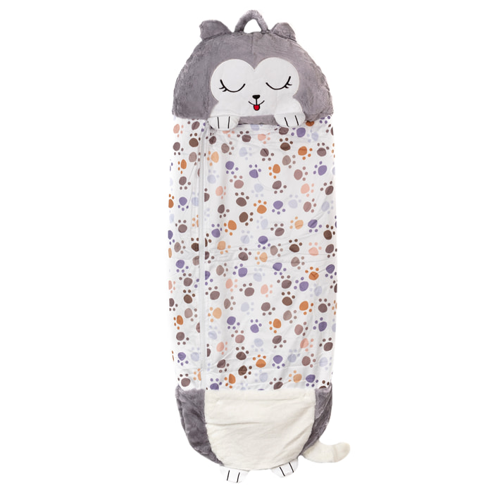 Sacco nanna trasformabile in cuscino, per bambini, Husky. Tocco morbido. Piccolo/S: 128x45 cm.