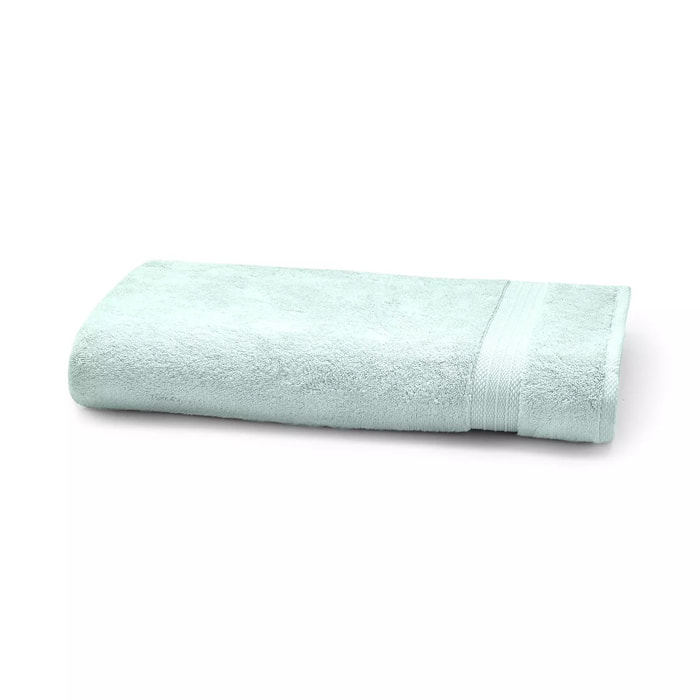 Serviette eponge pur coton 550 g/m² uni bleu Elea glacier