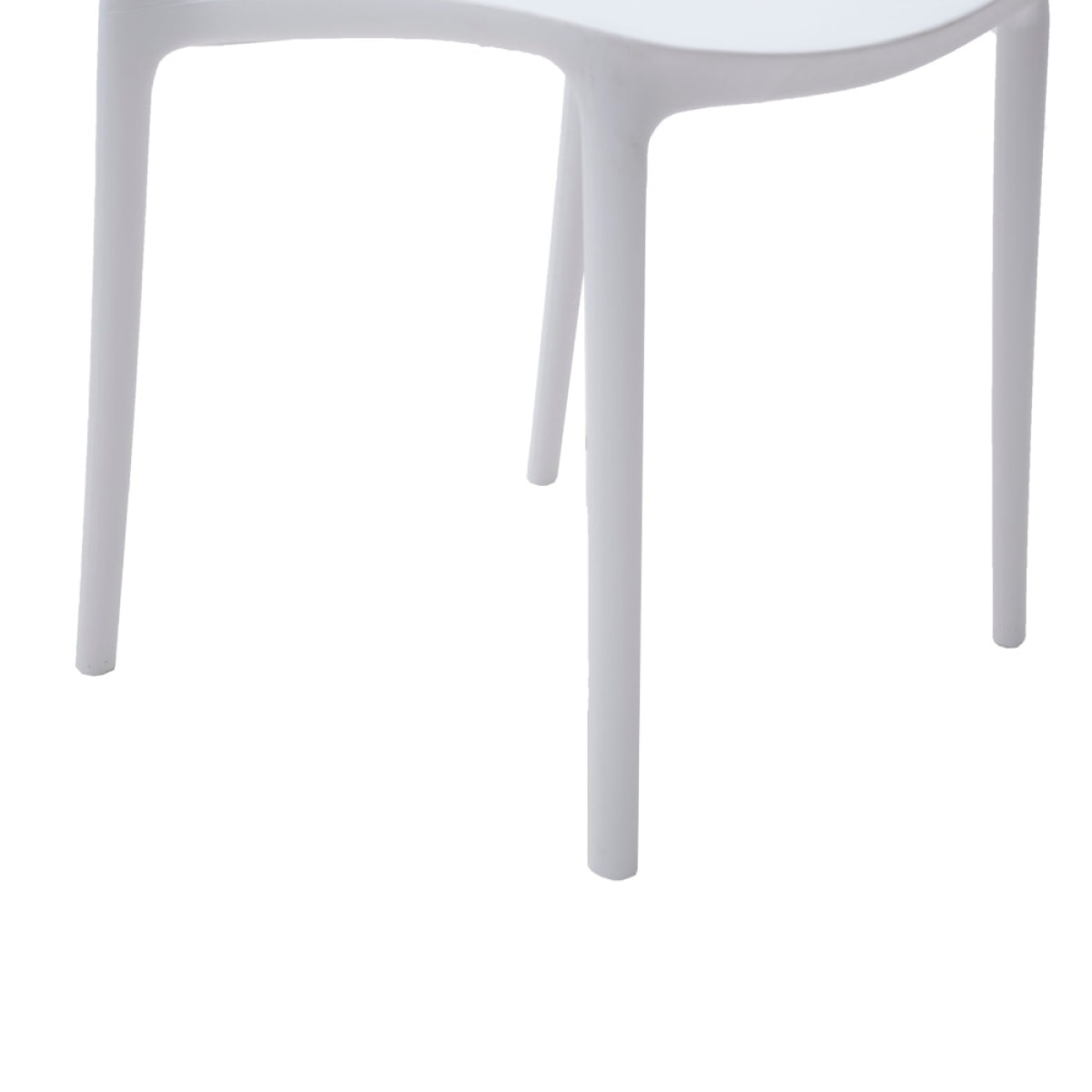 set 4 sedie impilabili in polipropilene bianche