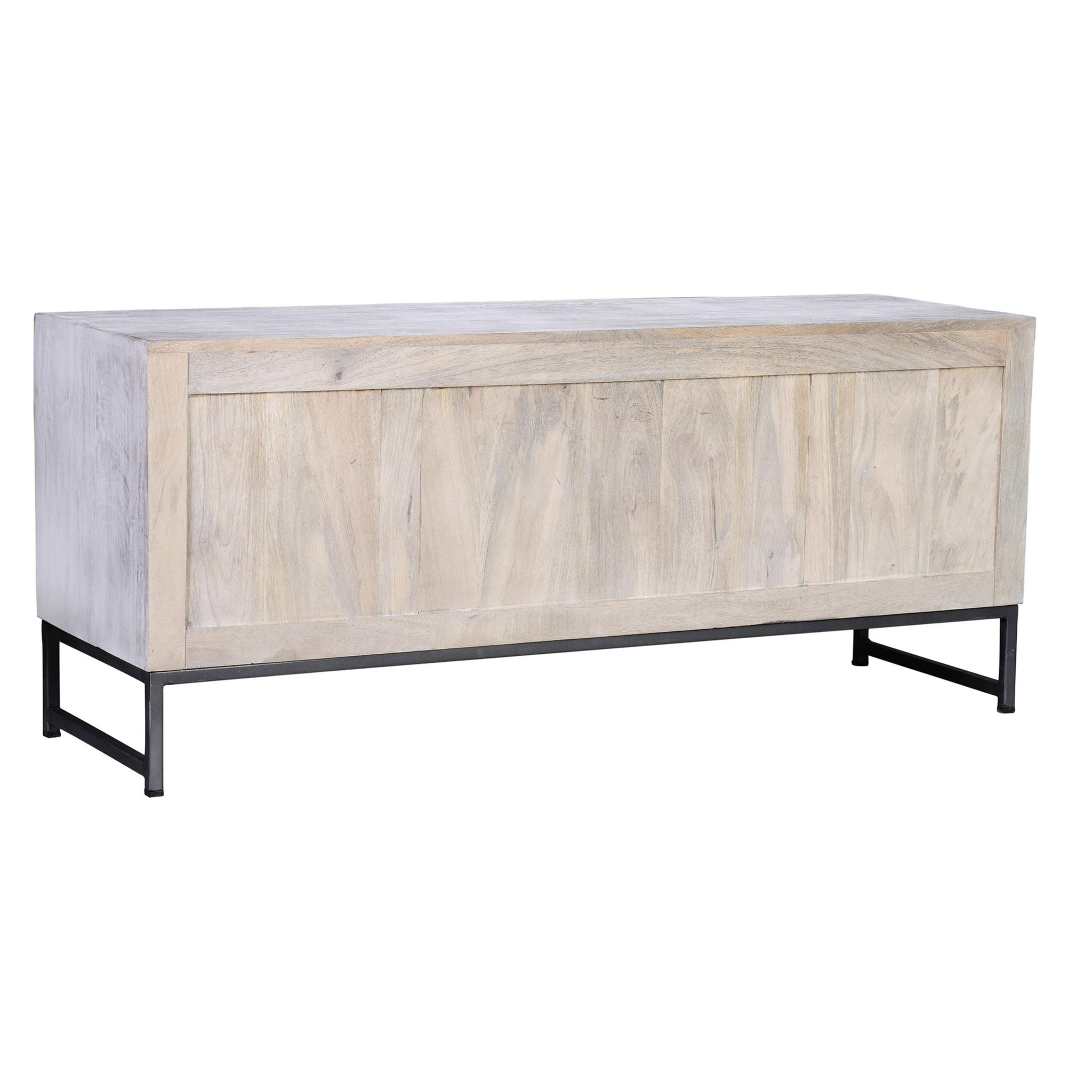Mueble TV de Madera de Mango 130 Cm Estilo Étnico Boho Tallado