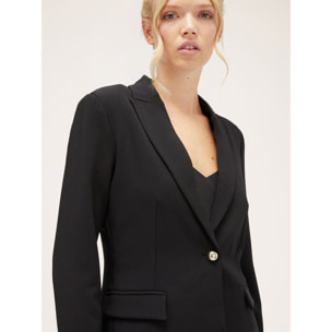 Motivi - Blazer monopetto in tessuto crêpe - Nero