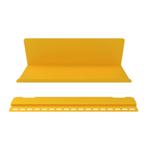 Mensola a muro in acciaio 40x13x12 cm senape - Pop