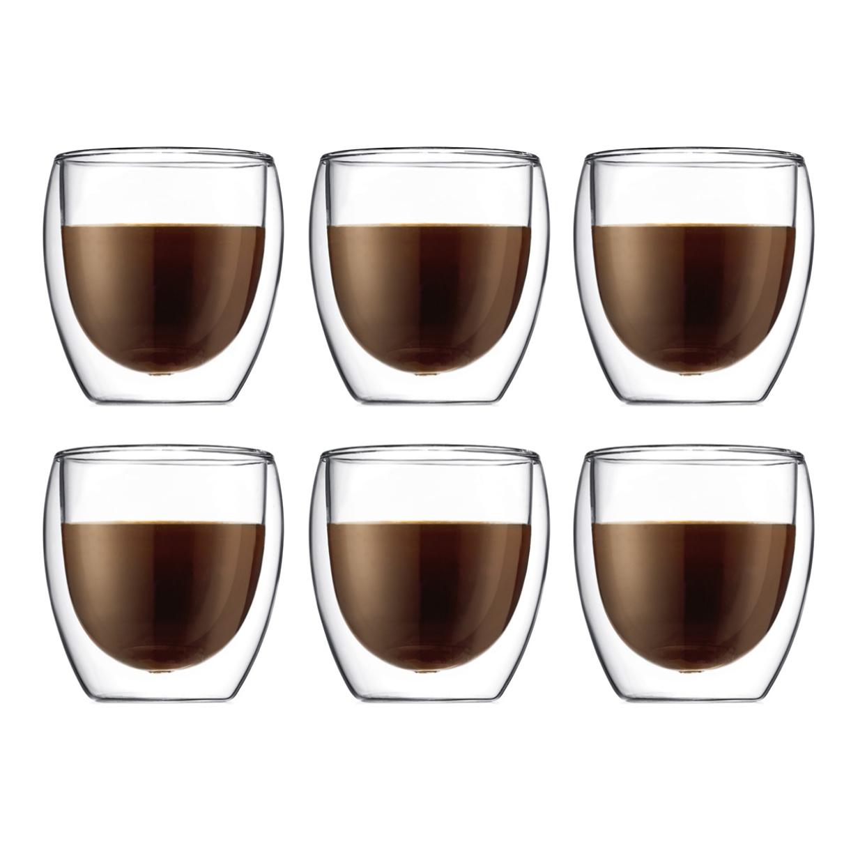 PAVINA - Set De 2 Verres BODUM - Double Paroie 0.08 L