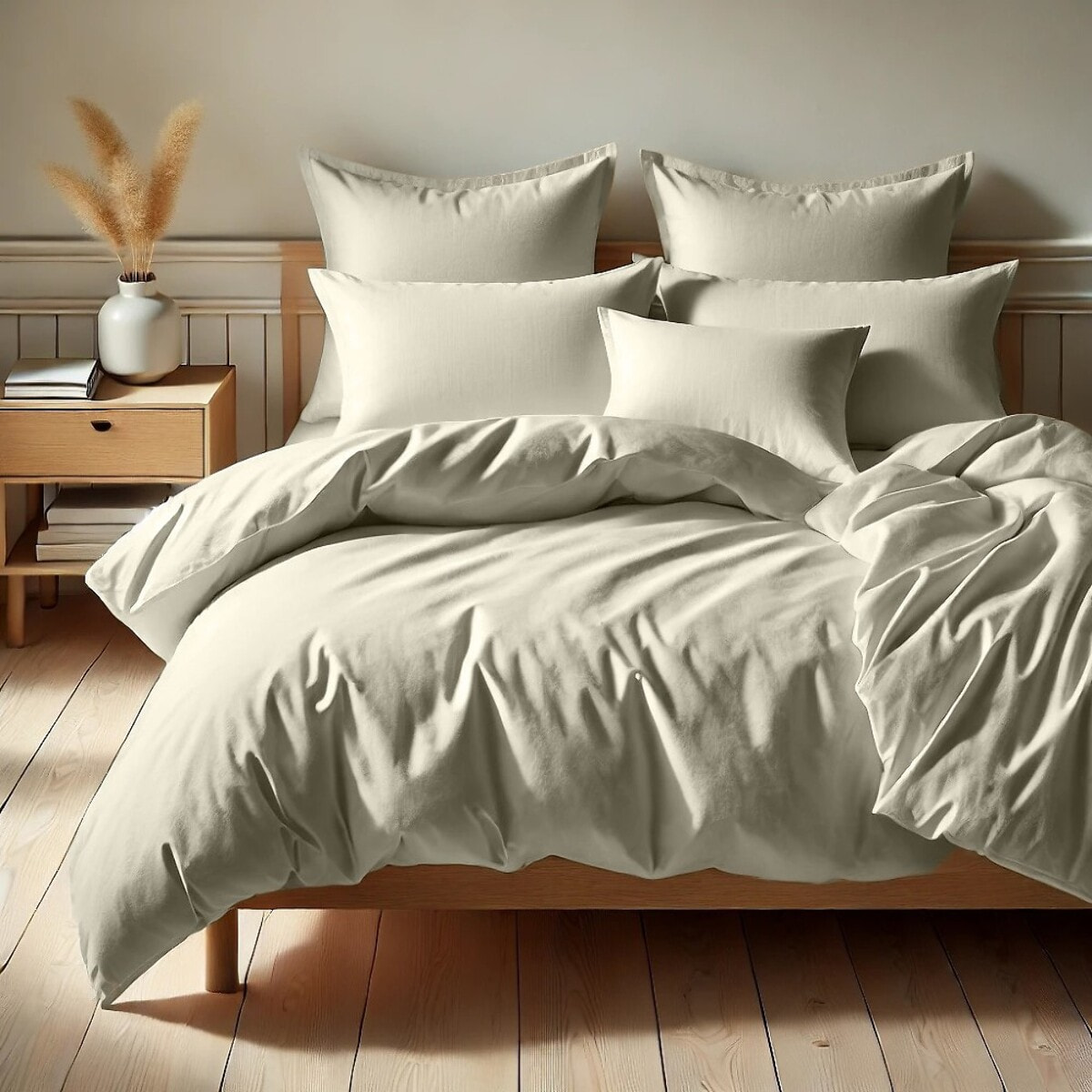 Drap housse coton grège
