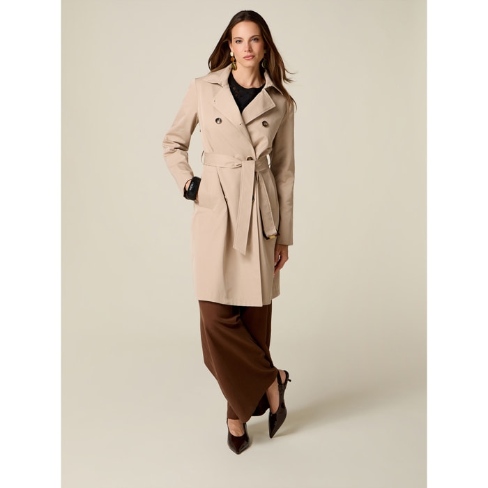 Oltre - Trench doppiopetto con cintura - Beige