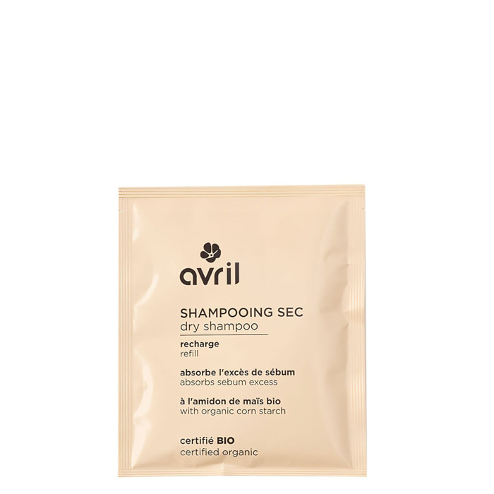 Shampooing Sec Certifié Bio - Recharge Shampooing sec en Poudre 30 g