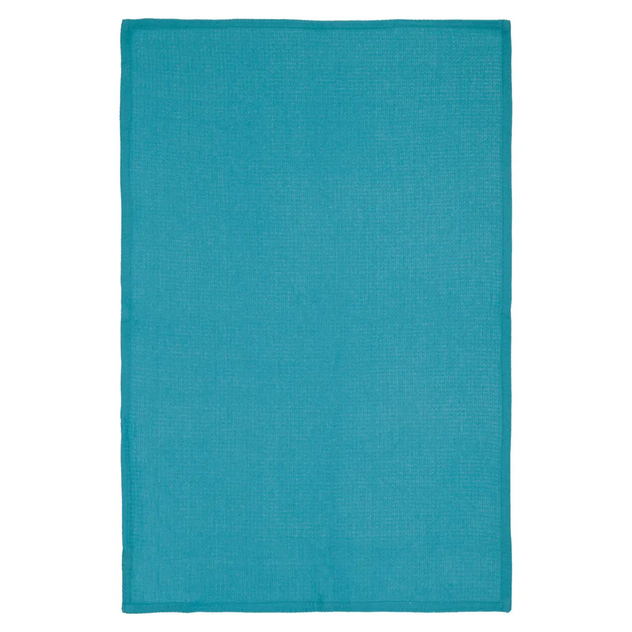 Lot de 3 torchons imprimés - coton - bleu canard - 45x70 cm