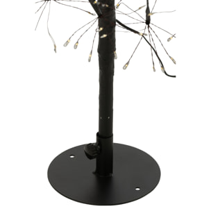 J-Line décoration Arbre - blanc chaud - acier - noir - extra large - LED