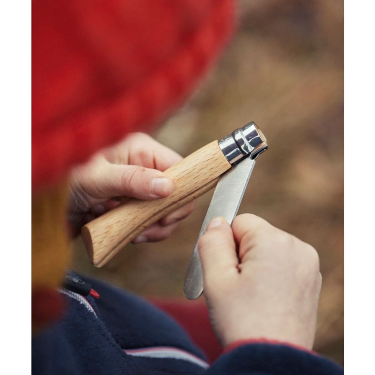 Couteau OPINEL NO7 mon 1er Opinel Hetre