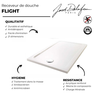 Receveur de douche Flight rectangle extra plat antidérapant 160 x 70 cm